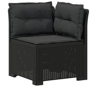 vidaXL Canapé de Jardin 1 Place avec Coussins Look rotin PP Anthracite, Canapé résistant aux intempéries pour Jardin, Balcon, véranda, Salon, idéal pour s'asseoir Dehors