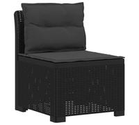 vidaXL Canapé de Jardin 1 Place avec Coussins Look rotin PP Anthracite, Canapé résistant aux intempéries pour Jardin, Balcon, véranda, Salon, idéal pour s'asseoir Dehors