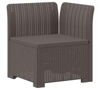vidaXL Canapé de Jardin 1 Place Look rotin PP Gris Clair, Canapé résistant aux intempéries pour Jardin, Balcon, véranda, Salon, idéal pour s'asseoir Dehors