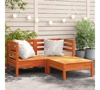 Bois de Pin Massif Canapé d'Angle de Jardin Blanc Patio Extérieur vidaXL