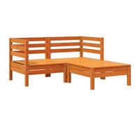 Bois de Pin Massif Canapé d'Angle de Jardin Blanc Patio Extérieur vidaXL