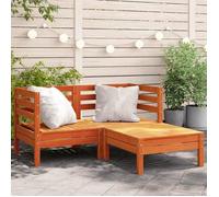 Bois de Pin Massif Canapé d'Angle de Jardin Blanc Patio Extérieur vidaXL