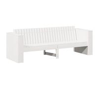 Vidaxl Canapé De Jardin 3 Places Blanc Bois Moyen Durable