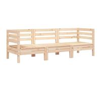 vidaXL Canapé de Jardin 3 Places, Siège avec Dossier, Canapé d'angle, Meuble de Terrasse Patio Arrière-Cour Extérieur, Bois de Pin Massif