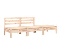 Vidaxl Canapé De Jardin 3 Places Bois De Pin Massif