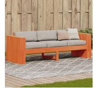 vidaXL Canapé de Jardin 3 places, Siège de Patio avec Accoudoirs et Dossier, Fauteuil de Porche Avant Arrière-cour, Cire 844627