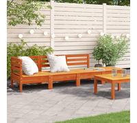 Vidaxl Canapé De Jardin 4 Places Cire Marron Bois De Pin Massif