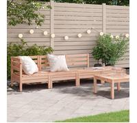 vidaXL Canapé de Jardin 4 Places, Siège avec Dossier et Repose-pied, Meuble de Terrasse Patio Arrière-cour Extérieur, Bois 838052