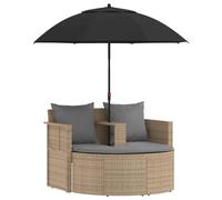 Vidaxl Canapé De Jardin 8 Pcs Beige Et Gris Clair Polyrotin