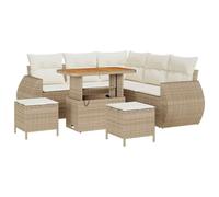 vidaXL Ensemble de canapés de jardin 8 pcs Beige et crème 90 x 55 x 71 cm