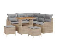 vidaXL Ensemble de canapé de Jardin 8 pcs Beige polyrotin, Salon de Jardin et terrasse, canapé Moderne, mobilier extérieur Durable, Coin détente prêt pour Le Temps