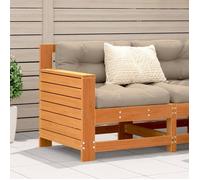Vidaxl Canapé De Jardin Accoudoir Coussins Cire Marron Bois Pin Massif