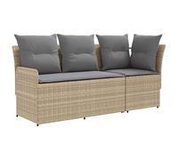 vidaXL Canapé de jardin avec bras et canapé d'angle avec oreiller 2 pièces, pieds réglables, design moderne, utilisation polyvalente, pour meubles, installation facile, matériau durable, maison ou