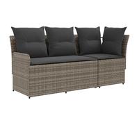 vidaXL Sofa de jardin avec accoudoirs et sofa d'angle 2 Pièce Rotin PE, Pieds réglables, mobilier modulaire moderne, canapé lounge stylé, sectionnel d'angle, sièges d'extérieur, ensemble rembourré