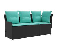vidaXL Canapé de jardin avec bras et canapé d'angle avec oreiller 2 pièces, pieds réglables, design moderne, utilisation polyvalente, pour meubles, installation facile, matériau durable, maison ou