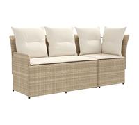 vidaXL Canapé de jardin avec bras et canapé d'angle avec oreiller 2 pièces, pieds réglables, design moderne, utilisation polyvalente, pour meubles, installation facile, matériau durable, maison ou