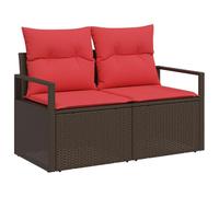 vidaXL Canapé de Jardin avec Coussin 120 x 62 x 69 cm polyrotin, Sofa Moderne pour Jardin, Assise extérieure Durable, mobilier en rotin résistant aux UV, Design léger et modulable