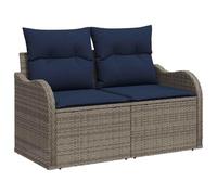 vidaXL Canapé de Jardin avec Coussin 121 x 62 x 69 cm polyrotin | Fait pour être dehors, Pour un confort au top, Super faciles à laver grâce aux zips