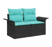 vidaXL Canapé de Jardin avec Coussin 141 x 62 x 69 cm polyrotin, Canapé de Jardin Moderne, rectangulaire, léger, modulable, résistant aux UV, idéal pour se Poser en extérieur