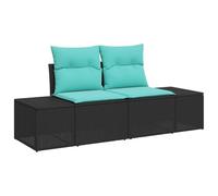 vidaXL Canapé de Jardin avec Coussin 184 x 62 x 69 cm polyrotin