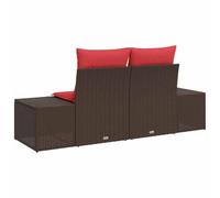vidaXL Canapé de Jardin avec Coussin 184 x 62 x 69 cm polyrotin