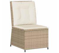 vidaXL Canapé de Jardin avec Coussin Beige Poly rotin,