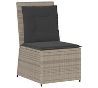 vidaXL Canapé de Jardin avec Coussin Gris Clair polyrotin,