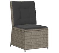vidaXL Canapé de Jardin avec Coussin Gris polyrotin,