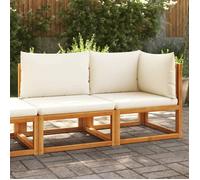 vidaXL Canapé de jardin avec coussins 2 places Bois d'acacia et corde 4008167