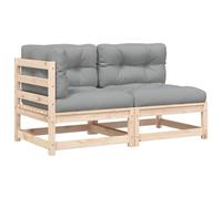 vidaXL Canapé de Jardin avec Coussins 2 Places, Siège avec Dossier, Meuble de Terrasse Patio Arrière-Cour Extérieur, Bois de Pin Massif