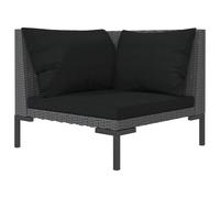 Vidaxl Canapé De Jardin Avec Coussins Résine Tressée Demi-Ronde