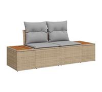 vidaXL Canapé de Jardin Beige 184 x 62 x 85cm polyrotin, Sofa Moderne pour Jardin et terrasse, Meuble Lounge en Rattan, Assise élégante pour Patio