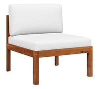 Vidaxl Canapé Central De Jardin Avec Coussins Bois D'acacia Massif