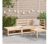 vidaXL Canapé de Jardin et Repose-pieds 2 Places, Siège avec Dossier, Meuble de Terrasse Patio Arrière-cour Extérieur, Bois 837970