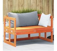 vidaXL Canapé de Jardin Extensible, Siège avec Accoudoirs, Fauteuil avec Dossier, Meuble de Terrasse Patio, Moderne, Cire 844659