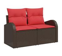 vidaXL Canapé de Jardin Marron 124 x 62 x 85cm polyrotin, Canapé de Jardin rectangulaire Moderne, Salon léger, Confortable, résistant aux UV et Super Durable