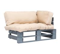 Vidaxl Canapé De Jardin Palette Avec Coussins Sable Pinède