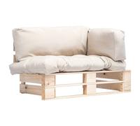 Vidaxl Canapé De Jardin Palette Avec Coussins Sable Pinède