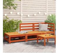 vidaXL Canapé de jardin repose-pieds 2 places 837974 Bois massif de pin Marron G