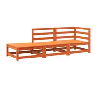 vidaXL Canapé de jardin repose-pieds 2 places 837974 Bois massif de pin Marron G