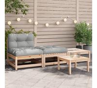Vidaxl Canapé De Jardin Sans Accoudoirs Avec Coussins Et Repose-Pieds