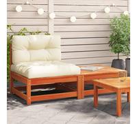 Vidaxl Canapé De Jardin Sans Accoudoirs Avec Coussins Et Repose-Pieds