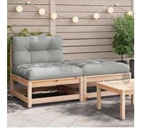 vidaXL Canapé de Jardin sans Accoudoirs avec Coussins et Repose-pieds, Siège avec Dossier, Meuble de Terrasse Patio 838126