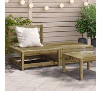Vidaxl Canapé De Jardin Sans Accoudoirs Repose-Pieds Bois Pin Imprégné