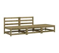 vidaXL Canapé de jardin sans accoudoirs 837969 – Bois pin imprégné, repose-pieds, dossier Marron G