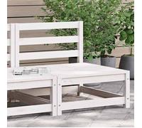 Vidaxl Canapé De Jardin Sans Accoudoirs Blanc Bois De Pin Massif