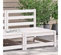 vidaXL Canapé de jardin sans accoudoirs, siège avec dossier, 70x70x67 cm, Blanc, 837915