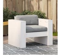 Canapé de jardin vidaXL blanc en bois de pin massif - 79x60x62 cm G