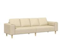 CanapA dangle droit fixe ALLURE 4 places en Polyester marron