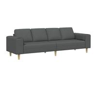vidaXL Canapé de Salon Gris foncé 250 x 77 x 76 cm Polyester